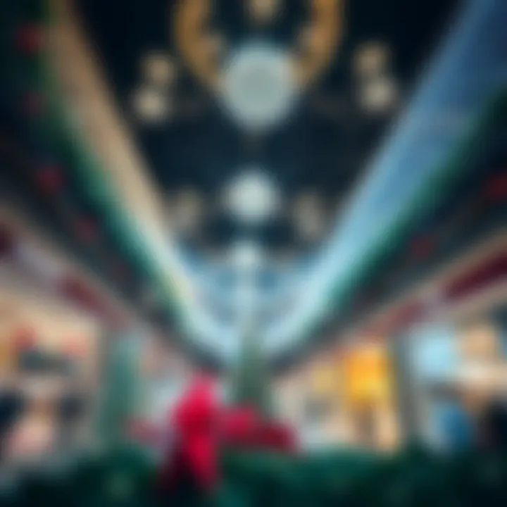 Festive Décor in City Centre Deira Seasonal decorations displayed within the mall, enhancing ambiance