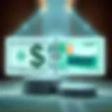 Currency Exchange Dynamics: USD to AED Currency exchange illustration showcasing USD and AED