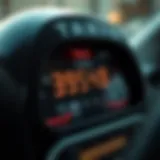 A close-up of a Dubai taxi meter displaying fare charges