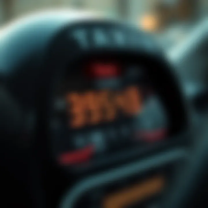 A close-up of a Dubai taxi meter displaying fare charges