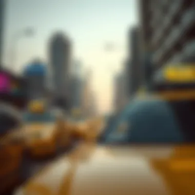 A variety of taxi types available in Dubai, including standard and luxury options