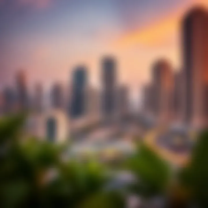 Map highlighting emerging neighborhoods in Dubai