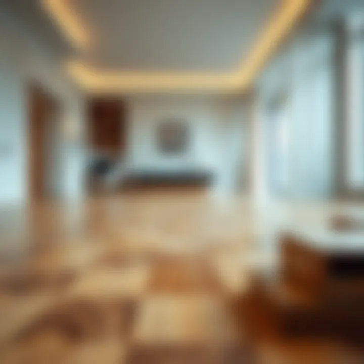 Illustration of parquet flooring installation techniques