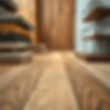 Close-up of various parquet materials and textures