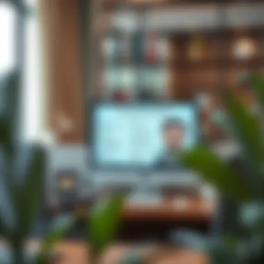 Navigating Administrative Procedures An office setting with a computer showing administrative procedures