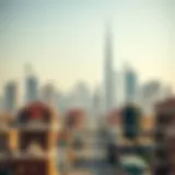Dubai Skyline: A Hub for Expatriates Overview of Dubai's skyline representing expatriate life