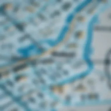 Navigating Dubai Neighborhoods for Relocation A map of Dubai with highlighted neighborhoods, indicating popular relocation areas