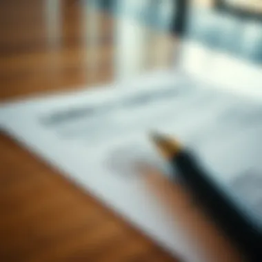 Legal document with pen representing tenancy agreements