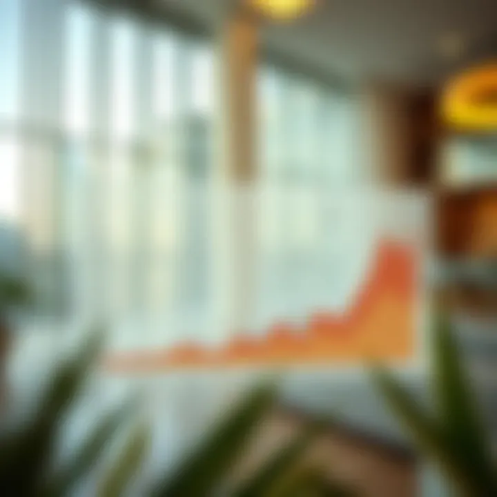 A graph illustrating rental trends in Dubai