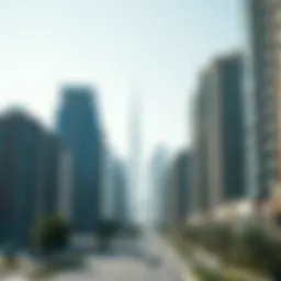 Dubai skyline showcasing residential buildings