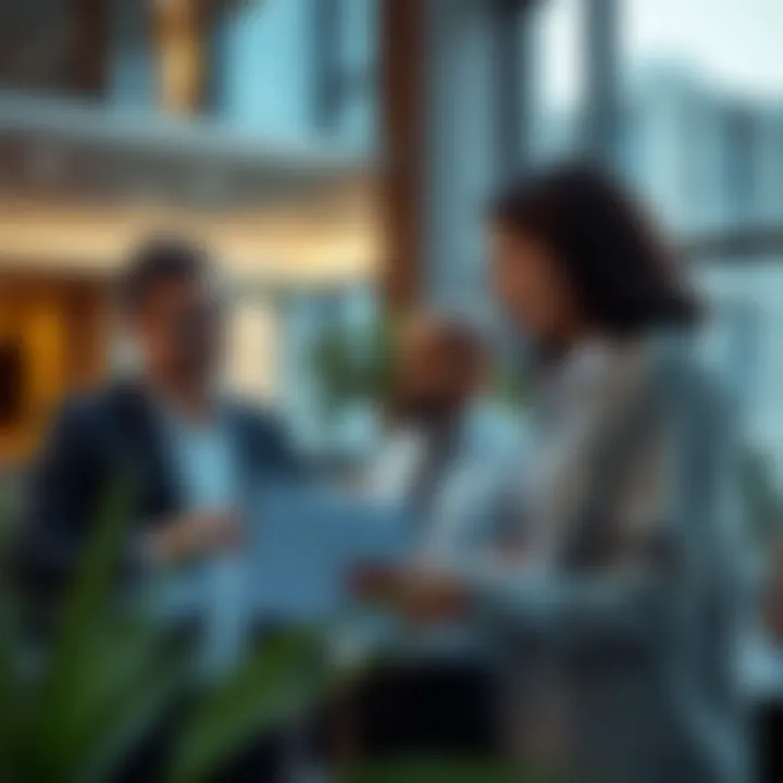 Collaboration in Real Estate: RERA Compliance Real estate professionals collaborating over RERA documentation