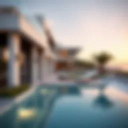 Modern architecture of Azizi Riviera