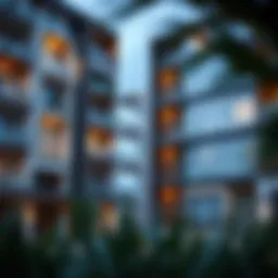 Overview of student apartments in Dubai showcasing modern architecture