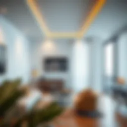 Stunning view of a modern studio flat interior showcasing contemporary design and decor