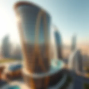 Modern Architecture in Dubai Aerial view of Dubai skyline showcasing modern architecture