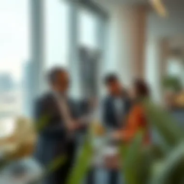 Investors Exploring Property Opportunities Investors discussing property opportunities in a modern office