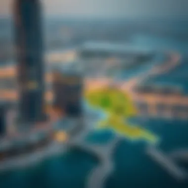 Strategic location map highlighting Peninsula Three's connectivity