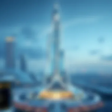 Architectural Blueprint of Renad Tower Architectural blueprint of Renad Tower highlighting its innovative design