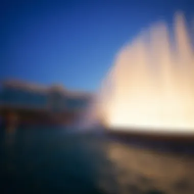Dynamic Water Jets of the Dubai Fountain Close-up of the Dubai Mall Fountain's water jets in action