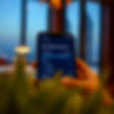 A digital representation of a visa status check on a smartphone