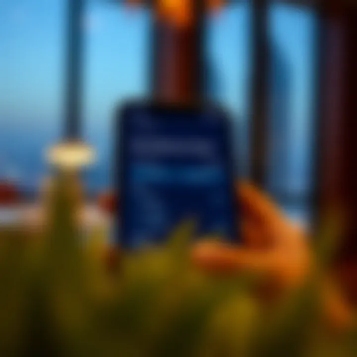 A digital representation of a visa status check on a smartphone