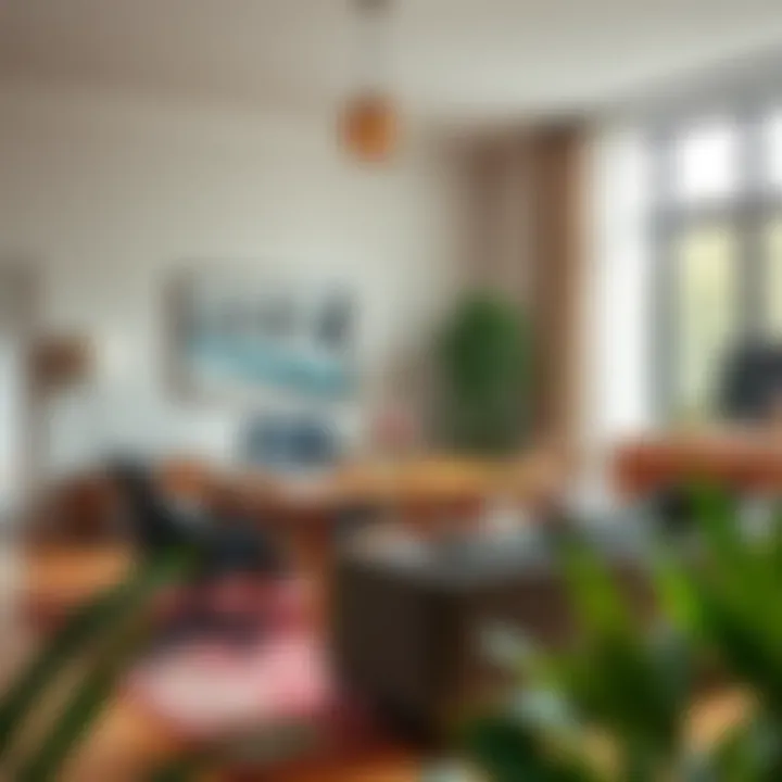 A stylish office setup incorporating second-hand pieces