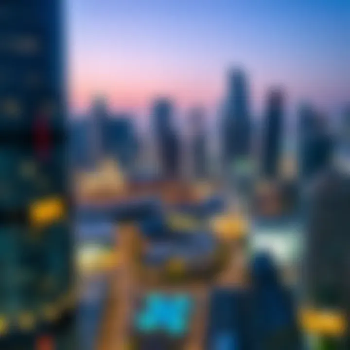 Downtown Dubai Skyline from Vida Residences View of downtown Dubai skyline from Vida Residences