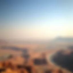 Aerial view showcasing the landscape of Wadi Al Safa